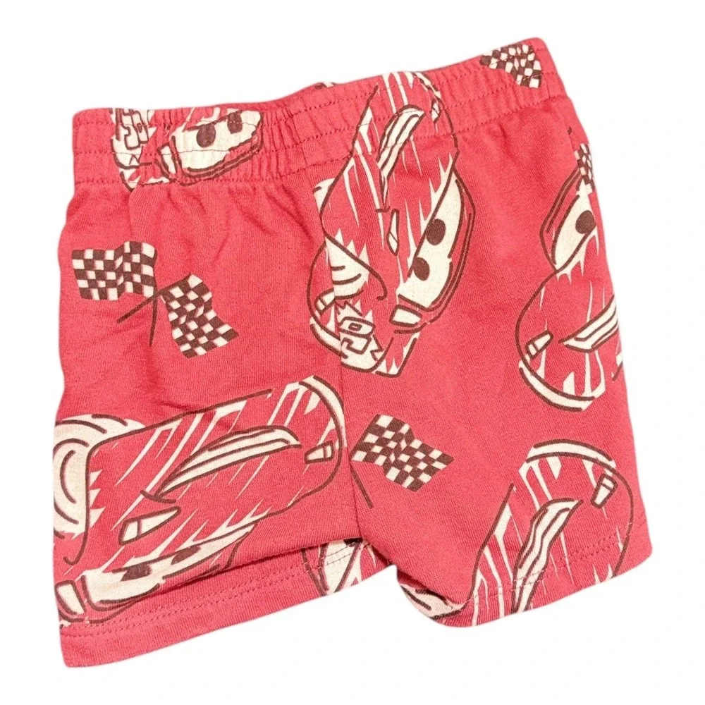 Disney Pixar Cars Sleeveless Hoodie and Shorts Set 12M Red Lightning‎ McQueen